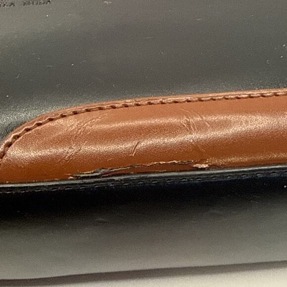 Daniela Moda Black & Brown Genuine Italian Leather Handbag NWT - Picture 15 of 16